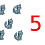 5 котят и цифра 5