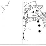 открытка снеговик