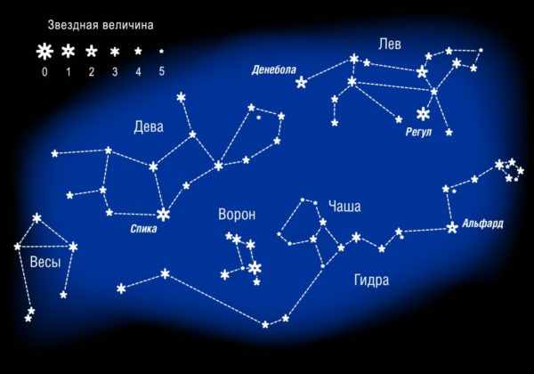 Карта звёздного неба с созвездиями