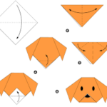 Технологическая карта для оригами-маски собаки