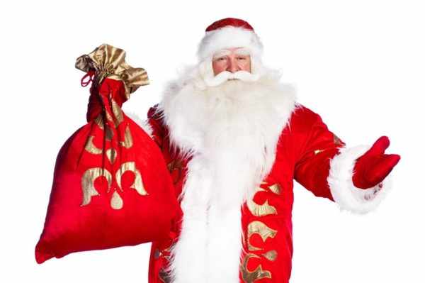 Дед Мороз с мешком подарков в руке