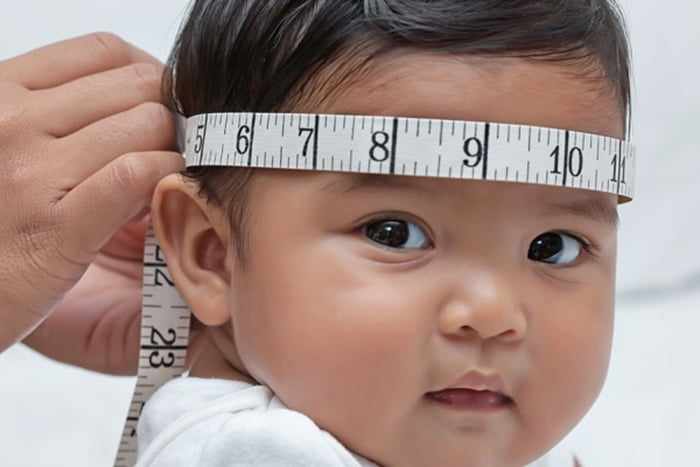 Измерение окружности головы ребенка
