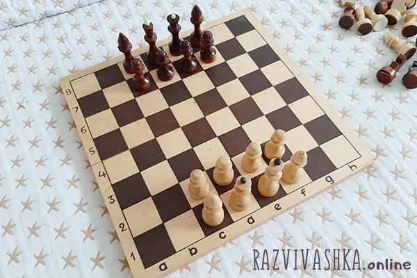 Упрощенная шахматная игра с королем, ферзем, слонами и пешками