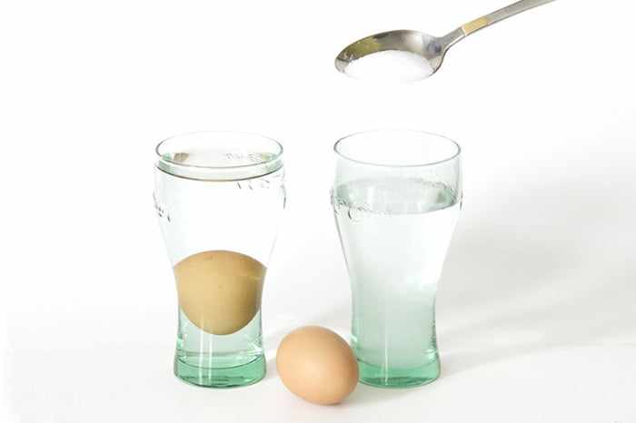 Опыт с яйцом и соленой водой