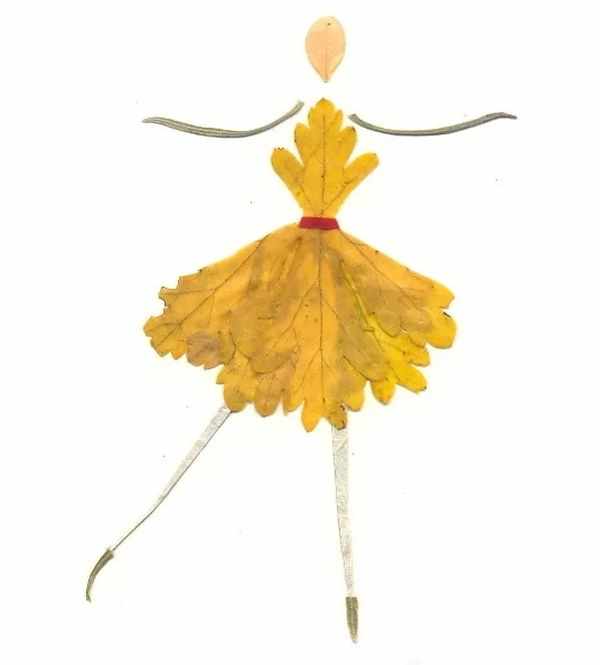 Балерина из листьев