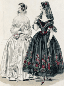Платья с корсетом 19 век