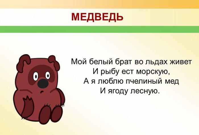 Детская загадка про медведя