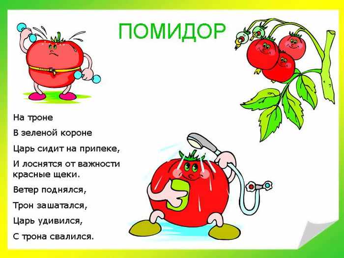Загадка про помидор